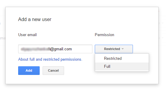 Two permission levels in Google Webmaster